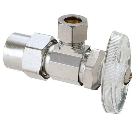 Photo 1 of 1/2 in. CPVC Inlet x 3/8 in. Compression Outlet Multi-Turn Angle Valve--8 ct 

