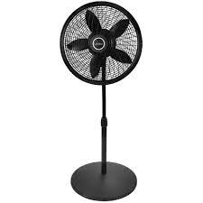 Photo 1 of Cyclone Adjustable-Height 18 in. 3 Speed Black Oscillating Pedestal Fan
