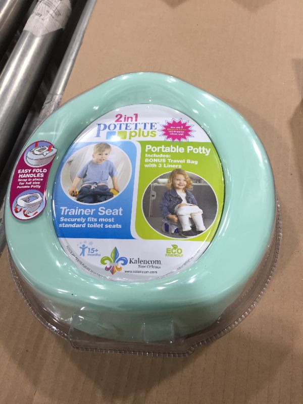 Photo 2 of Kalencom Potette Plus 2-in-1 Travel Potty Trainer Seat Pastel Mint
