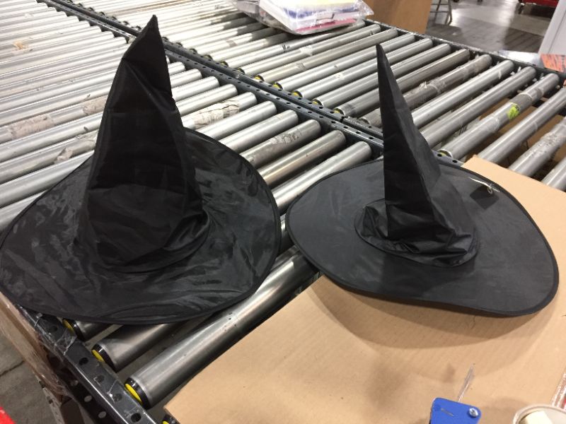 Photo 2 of 2 PACK!!! Windy City Novelties Black Witch Hat for Halloween - Fits Adults and Kids
