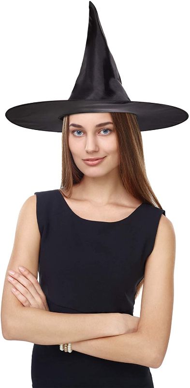 Photo 1 of 2 PACK!!! Windy City Novelties Black Witch Hat for Halloween - Fits Adults and Kids
