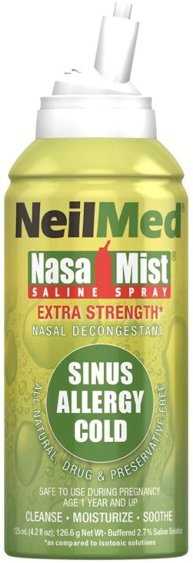 Photo 1 of 2 PACK!!! NeilMed NasaMist Hypertonic Extra Strength Saline Spray,Green 4.2 fl oz 
BB 04 2023 