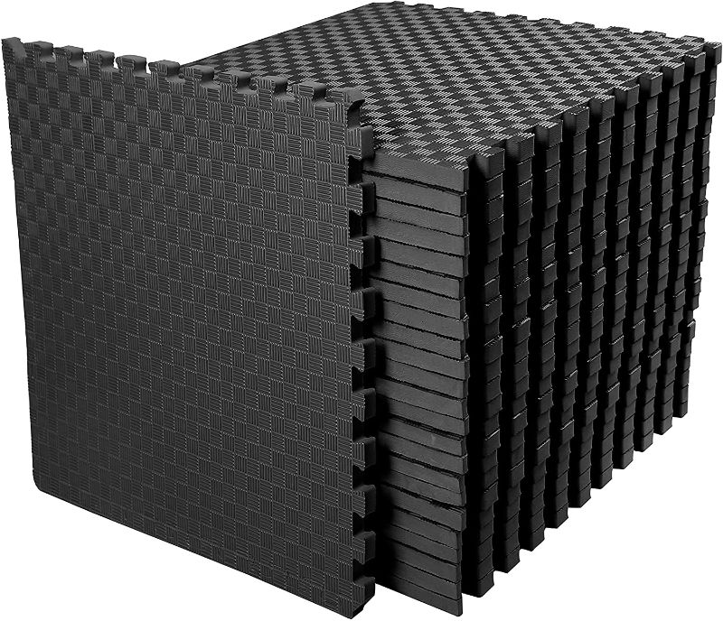 Photo 1 of BalanceFrom Puzzle Exercise Mat with EVA Foam Interlocking Tiles
Color:Black
Style:One Inch Thick, 72 Square Feet