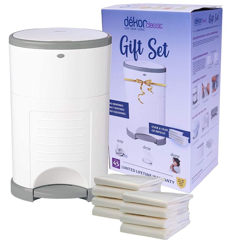 Photo 1 of Dekor Classic Hands-Free Diaper Pail Gift Set