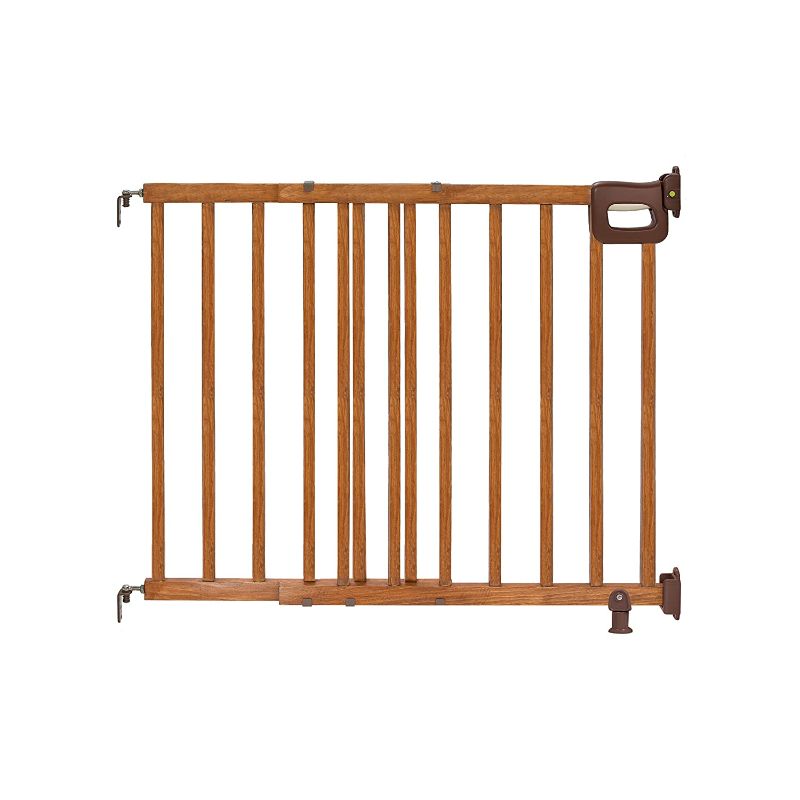 Photo 1 of Summer Infant Deluxe Stairway Simple to Secure Wood Gate, 32” Tall Fits Openings up to 30” to 48” Wide Baby and Pet Gate for Hallways, Doorways and Stairways, Oak
