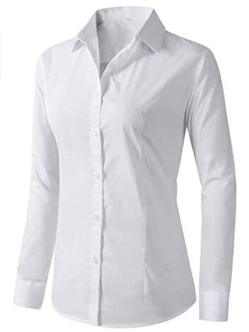 Photo 1 of Beninos Women's Formal Work Wear White Simple Shirt Large