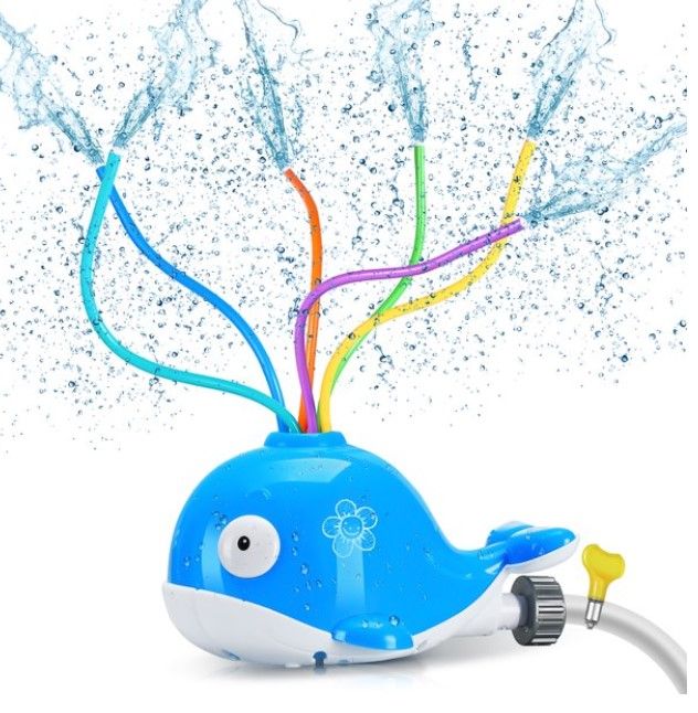 Photo 1 of iBaseToy Whale Water Sprinkler Water Spraying Toy For Swimming Pool Garden Lawn Outdoor