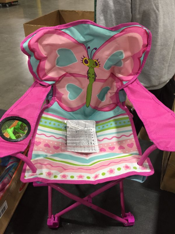 Photo 3 of Melissa & Doug Cutie Pie Butterfly Camp Chair (Frustration-Free Packaging) , Pink
