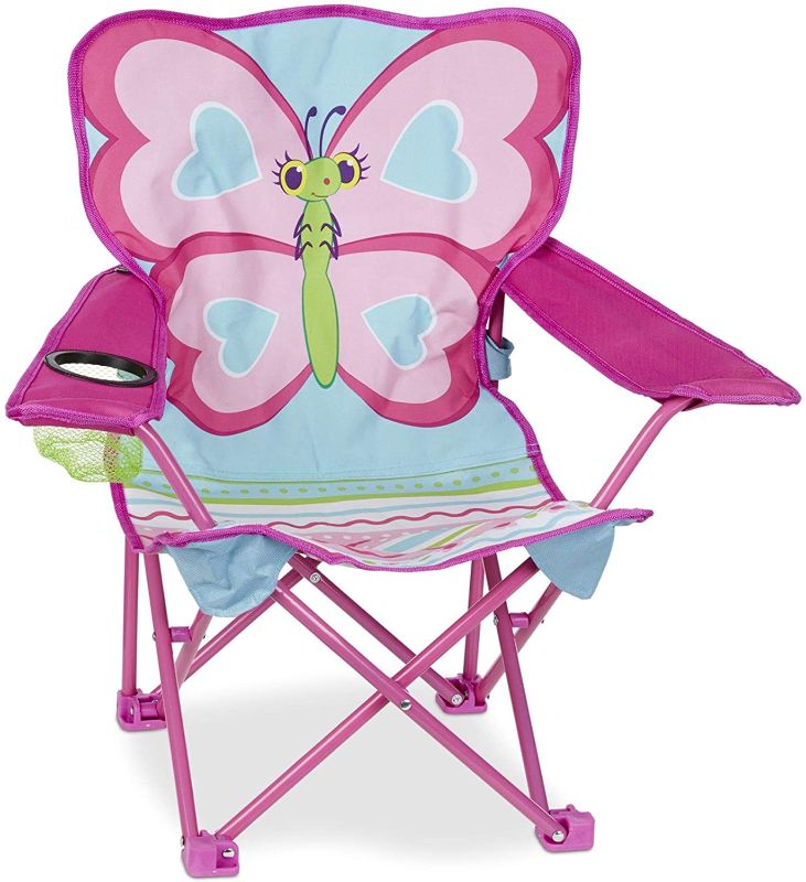 Photo 1 of Melissa & Doug Cutie Pie Butterfly Camp Chair (Frustration-Free Packaging) , Pink
