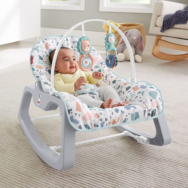 Photo 1 of Fisher-Price Infant-to-Toddler Rocker - Pacific Pebble, Portable Baby Seat, Multi
