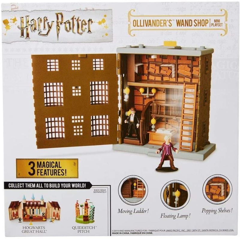 Photo 2 of HARRY POTTER Ollivander's Wand Shop Mini Playset, Includes HP and Mr. Ollivander Figures! with 3 Magical Features
