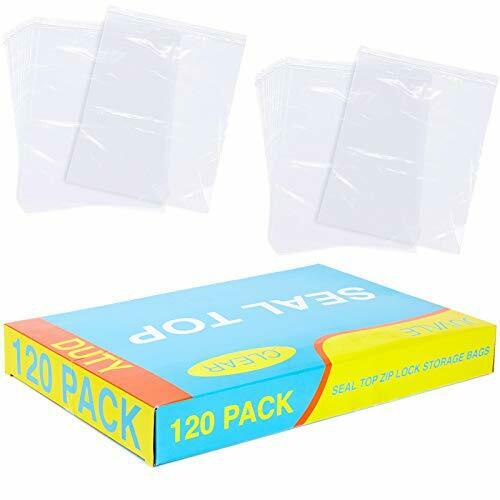 Photo 1 of 2 Gallon Resealable Plastic Storage Bags with Zipper Top (17 x 13 In, 120-Pack)
