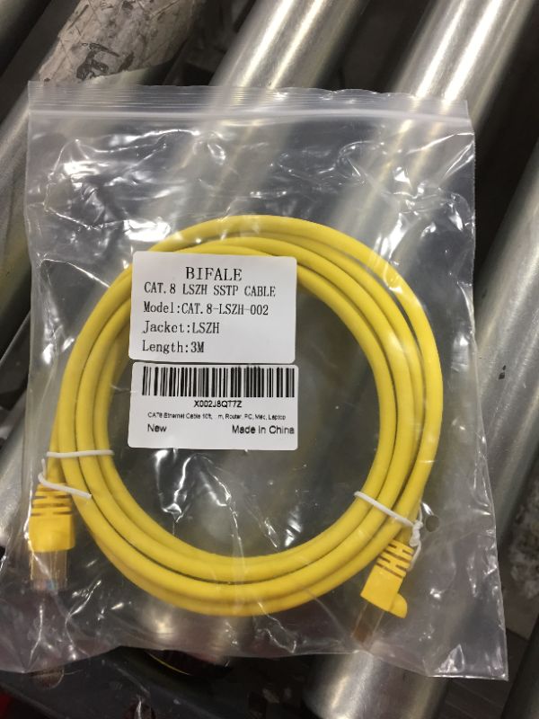 Photo 2 of CAT8 Ethernet Cable 6ft, BIFALE SSTP Cat8 Cable 26AWG, LSZH Jacket, Cat8 LAN Network Cable 40Gbps, 2000Mhz, Heavy Duty Triple Shielded for Modem, Router, PC, Mac, Laptop
