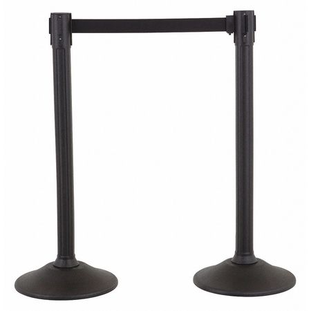 Photo 1 of Barrier Post with Belt,HDPE,Black,PR
