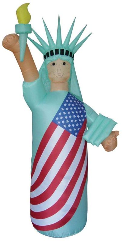 Photo 1 of Air Blown Inflatable 8' Patriotic Statue of Liberty Skin Color Yard Decoration