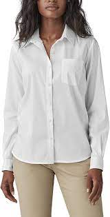 Photo 1 of Dickies Women's Long Sleeve Stretch Poplin Work Shirt 3X