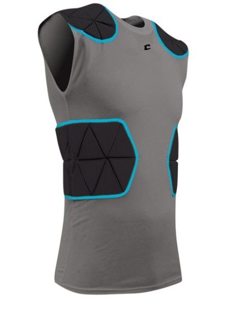 Photo 1 of CHAMPRO Tri-Flex Padded Sleeveless Football Compression Shirt with Integrated Cushion System SMALL