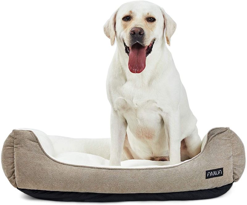 Photo 1 of ANWA Durable Dog Bed Machine Washable Medium Dog Bed Square, Comfortable Puppy Dog Bed Medium