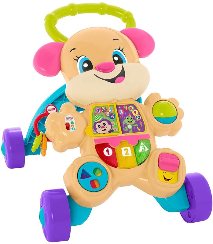 Photo 1 of Fisher-Price Laugh & Learn Smart Stages Learn with Sis Walker, Musical Walking Toy for Babies and Toddlers Ages 6 to 36 Months
