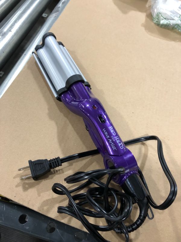 Photo 2 of Bed Head Wave Artist Ceramic Deep Hair Waver for Beachy Waves, Purple
