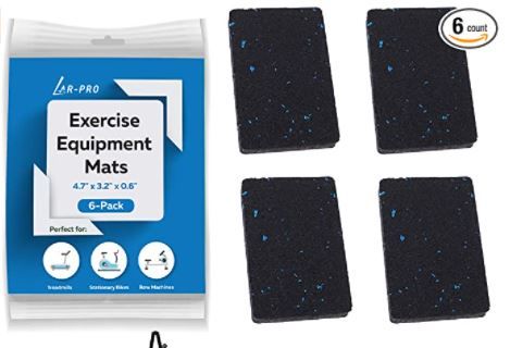 Photo 1 of  Exercise Equipment Mat with Anti-Sliding Floor Grip | Customer Trusted Treadmill Mat and Floor Protectors | Made of Shock Absorbent Recycled Rubber pack of 4