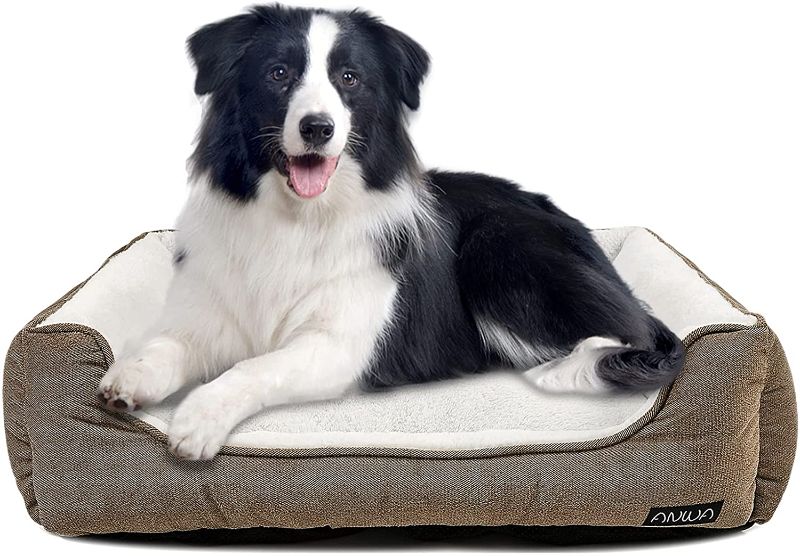 Photo 1 of ANWA Durable Dog Bed Machine Washable Medium Dog Bed Square, Comfortable Puppy Dog Bed Medium 30 in