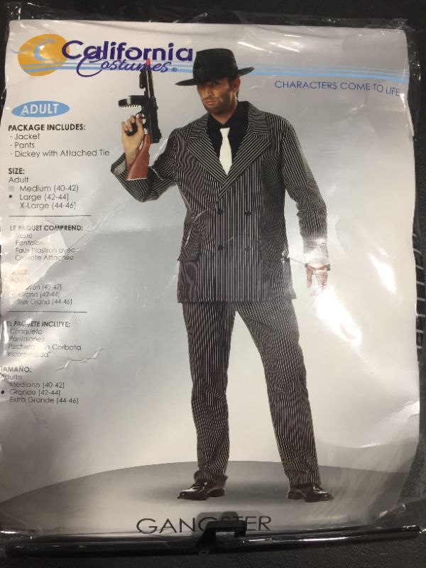 Photo 1 of California Costumes Men's Gangster Costume size: large