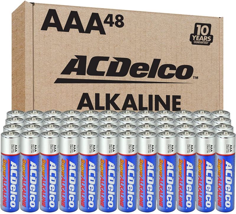 Photo 1 of ACDelco 48-Count AAA Batteries, Maximum Power Super Alkaline Battery, 10-Year Shelf Life