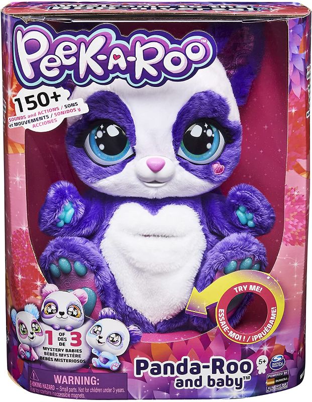 Photo 1 of Peek-A-Roo Interactive Panda-Roo Plush Toy with Mystery Baby and Over 150 Sounds and Actions, Kids’ Toys for Girls