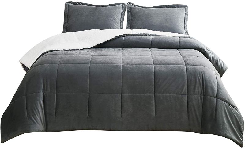 Photo 1 of Bedsure Luxurious Micromink Sherpa King Comforter Set 3 Pieces - (1 Comforter 102x90 inches