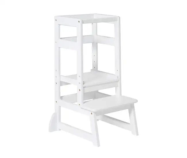 Photo 1 of SDADI LT05W Mother's Helper Adjustable Height Kids Kitchen Step Stool, White