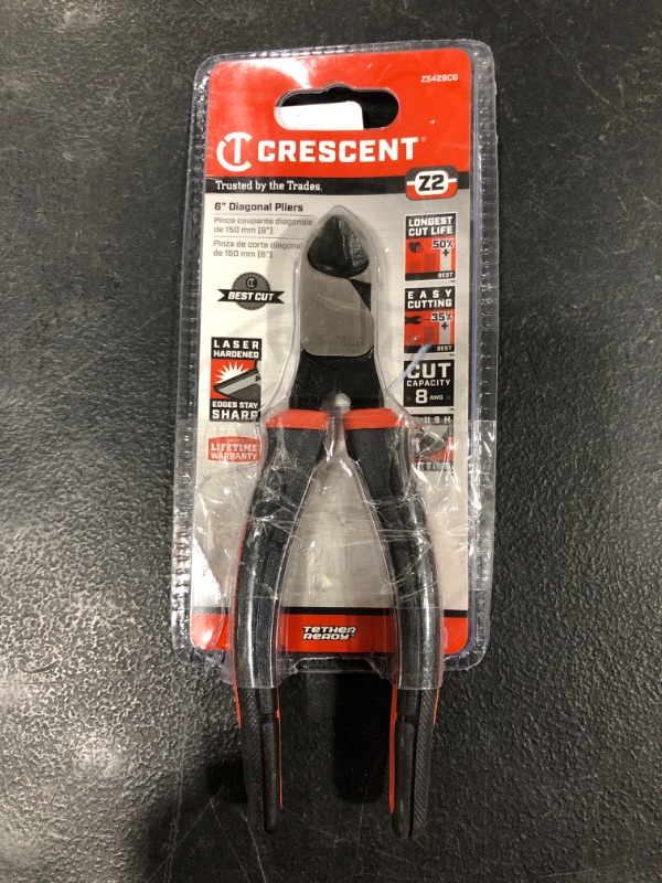 Photo 2 of CRESCENT - Z2 Plier,6",Diagonal Cutting,Cush Grip (Z5426CG)
