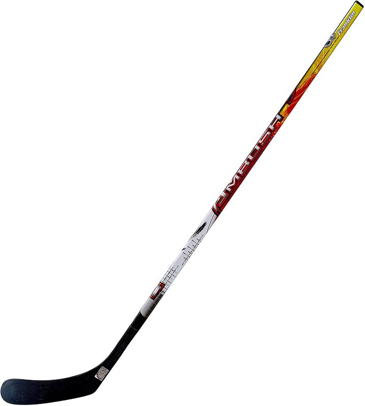 Photo 1 of Franklin Sports Street Hockey Sticks - Ambush Junior Street Hockey Stick - Wood and Fiberglass Shaft - ABS Blade - One Piece Stick - 46" Right Handed