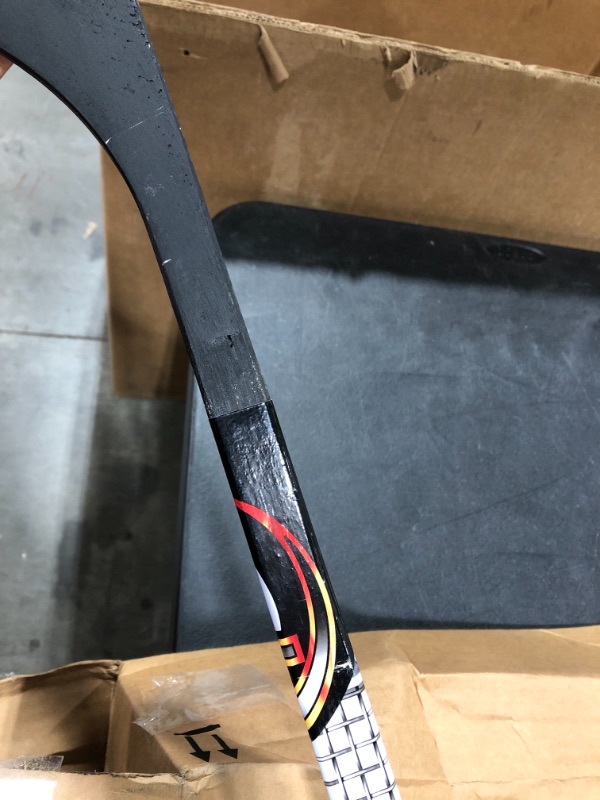 Photo 4 of Franklin Sports Street Hockey Sticks - Ambush Junior Street Hockey Stick - Wood and Fiberglass Shaft - ABS Blade - One Piece Stick - 46" Right Handed