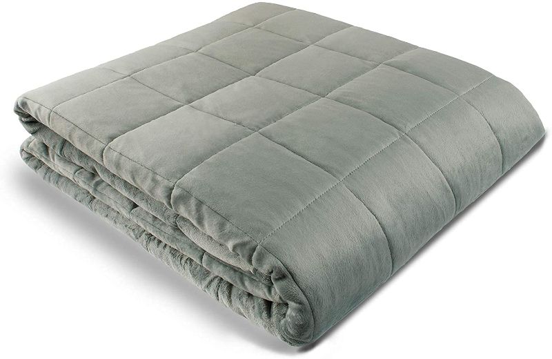 Photo 1 of amazonbasics weighted blanket with milky duvet cover 20lbs