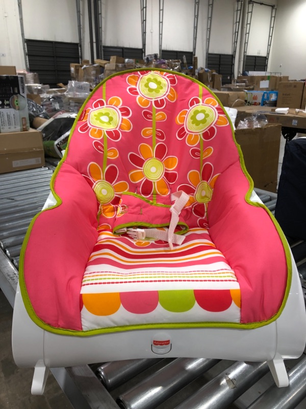 Photo 3 of Fisher-Price Infant-to-Toddler Rocker Floral Confetti, stationary baby seat and rocking chair with toys
