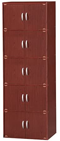 Photo 1 of HODEDAH IMPORT 10 Door Storage Cabinet, Mahogany
