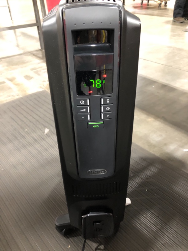 Photo 1 of De'Longhi Oil-Filled Radiator Space Heater, Quiet 1500W, Adjustable Thermostat, 3 Heat Settings, Timer, Energy Saving, Safety Features
