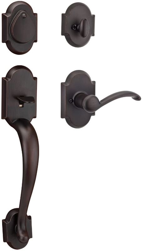 Photo 1 of Kwikset 98001-379 Austin Single Cylinder UL Handleset w/Austin Lever featuring SmartKey in Venetian Bronze
