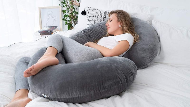 Photo 1 of INSEN Pregnancy Pillow,Maternity Body Pillow for Sleeping,C Shaped Body Pillow for Pregnant Women
