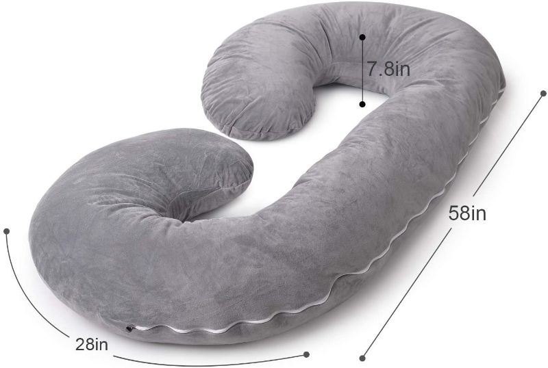 Photo 2 of INSEN Pregnancy Pillow,Maternity Body Pillow for Sleeping,C Shaped Body Pillow for Pregnant Women
