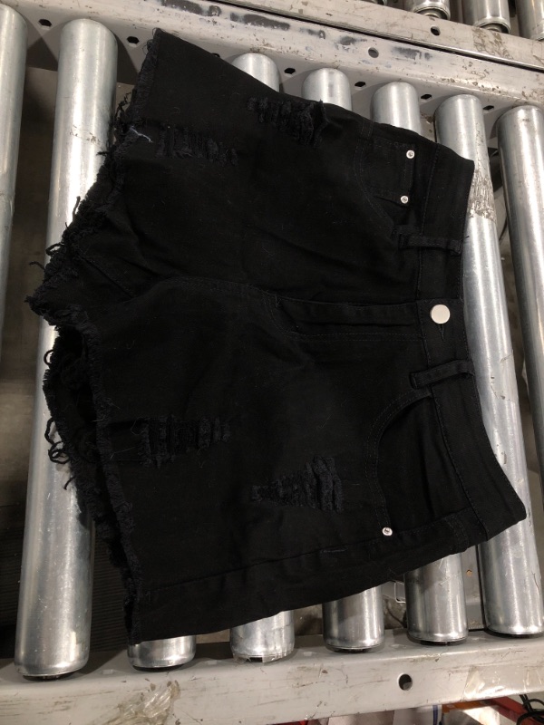 Photo 1 of L black ripped shorts