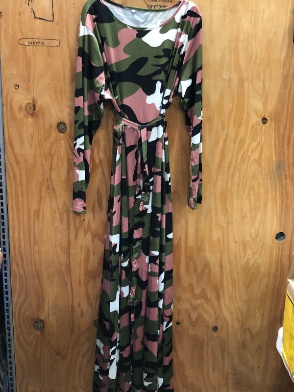 Photo 1 of 4XL green pink camo long sleeve dress 