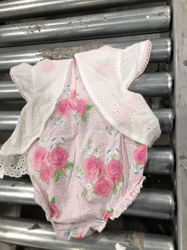 Photo 1 of Mudpie 6-9 onesie pink floral