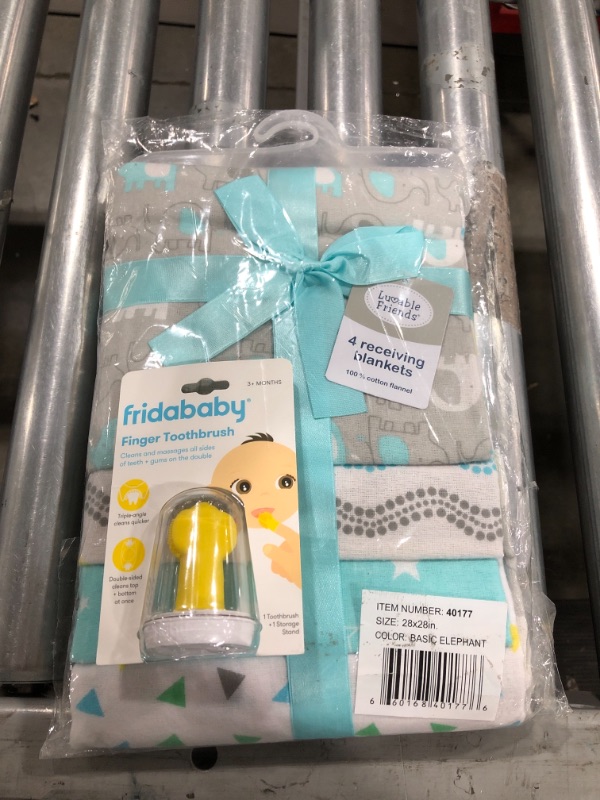 Photo 1 of Baby Receiving Blankets - 4 pack, Fridaybaby Finger Toothbrush
