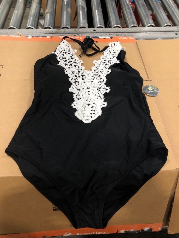 Photo 4 of Blooming Jelly Vintage Lace Black One-Piece- L