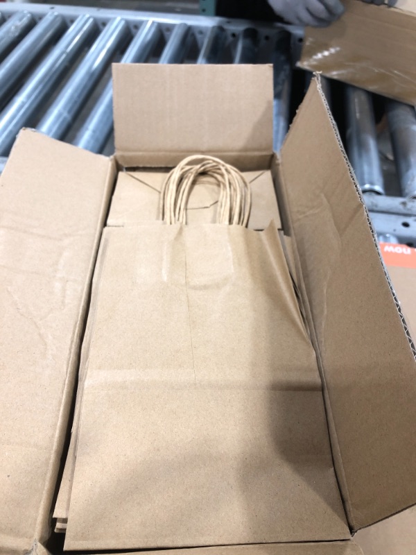 Photo 2 of Brown Kraft Paper Bags, 5.25"x3.5"x8.25", 100ct
