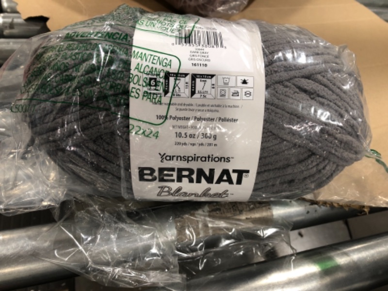 Photo 2 of Bernat Blanket Yarn, Dark Grey
