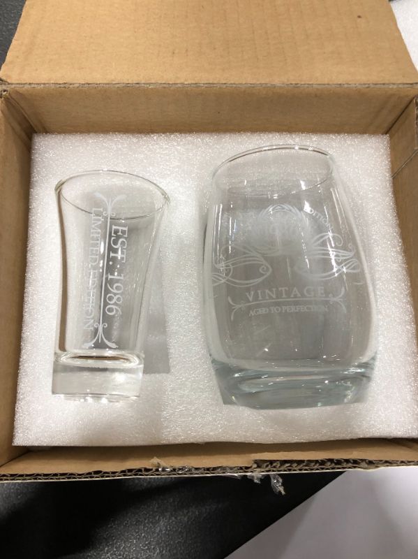 Photo 1 of 1991 31st Birthday Gifts For Men & Women 13 oz Whiskey Glass and 2 oz Shot Glass, 31st Birthday Decorations for Men, Funny Present Ideas for Her, Wife, Mom, Coworker, Best Friend, Anniversary Man Guys
