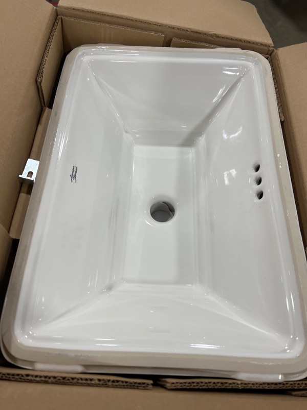 Photo 2 of American Standard Esteem White Undermount Rectangular Bathroom Sink with Overflow Drain (19.75-in x 13.75-in)
